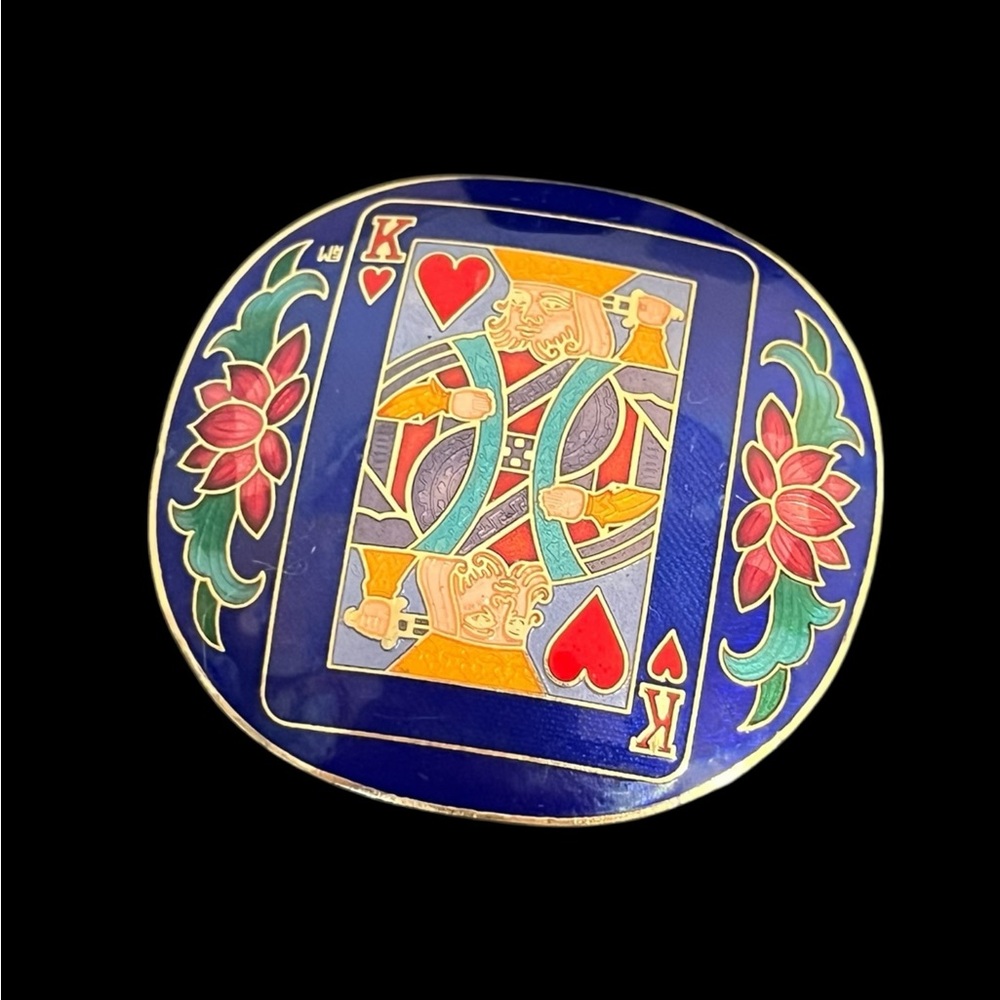 King of Hearts Enamel Belt buckle
